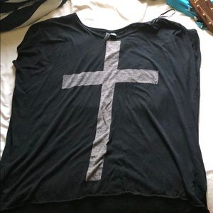2X Forever 21 cross tee